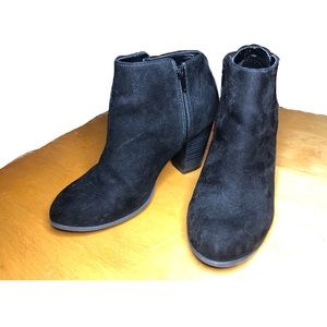 Old Navy Suede Black Heel Boots